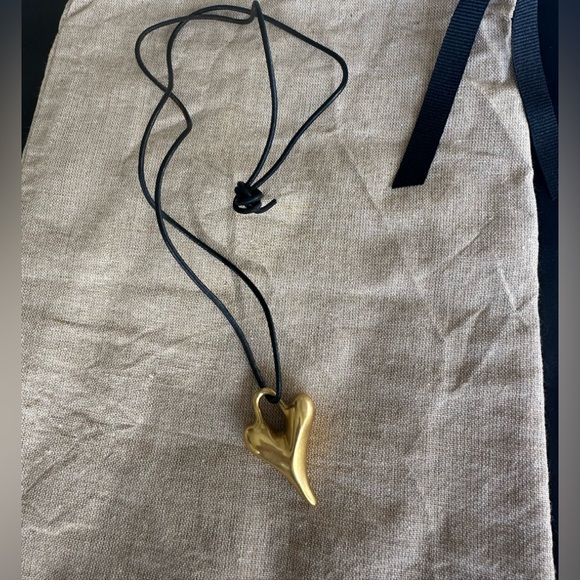 Vintage Robert Lee Morris RLM 14K Solid Gold  Organic Heart Pendant - Picture 4 of 5